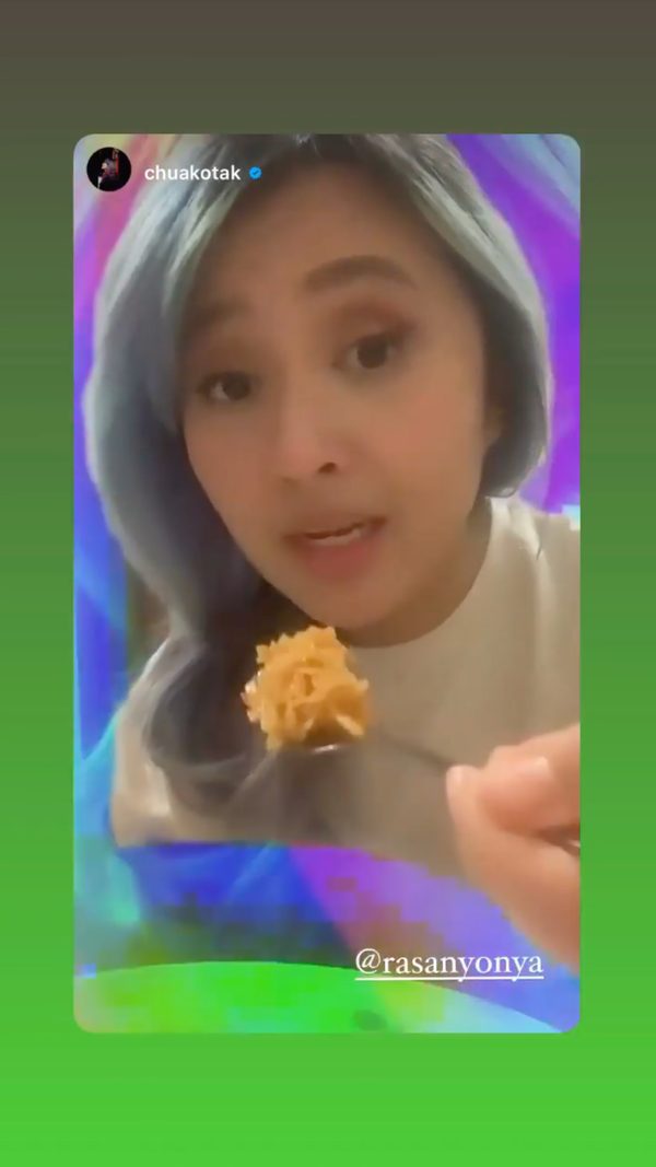Instagram story Chua Kotak tentang Rasa Nyonya