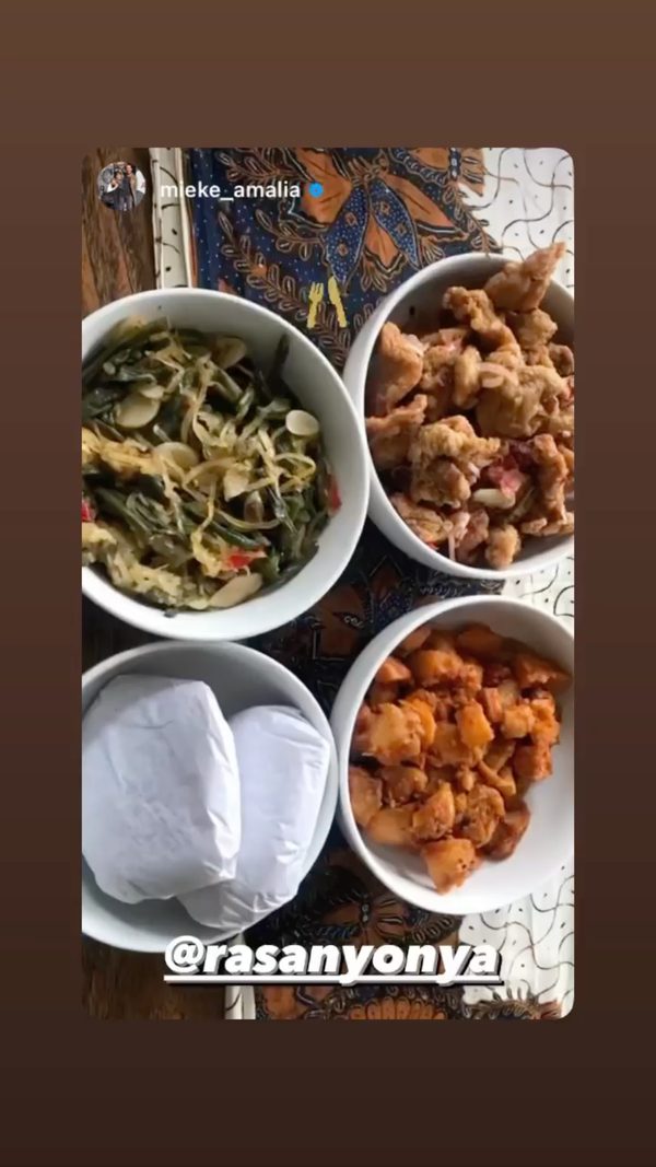 Instagram story Mieke Amalia tentang Rasa Nyonya